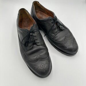 ECCO Black Leather Wingtip Oxford Comfort Slip Resistant Dress‎ Shoes Size 46
